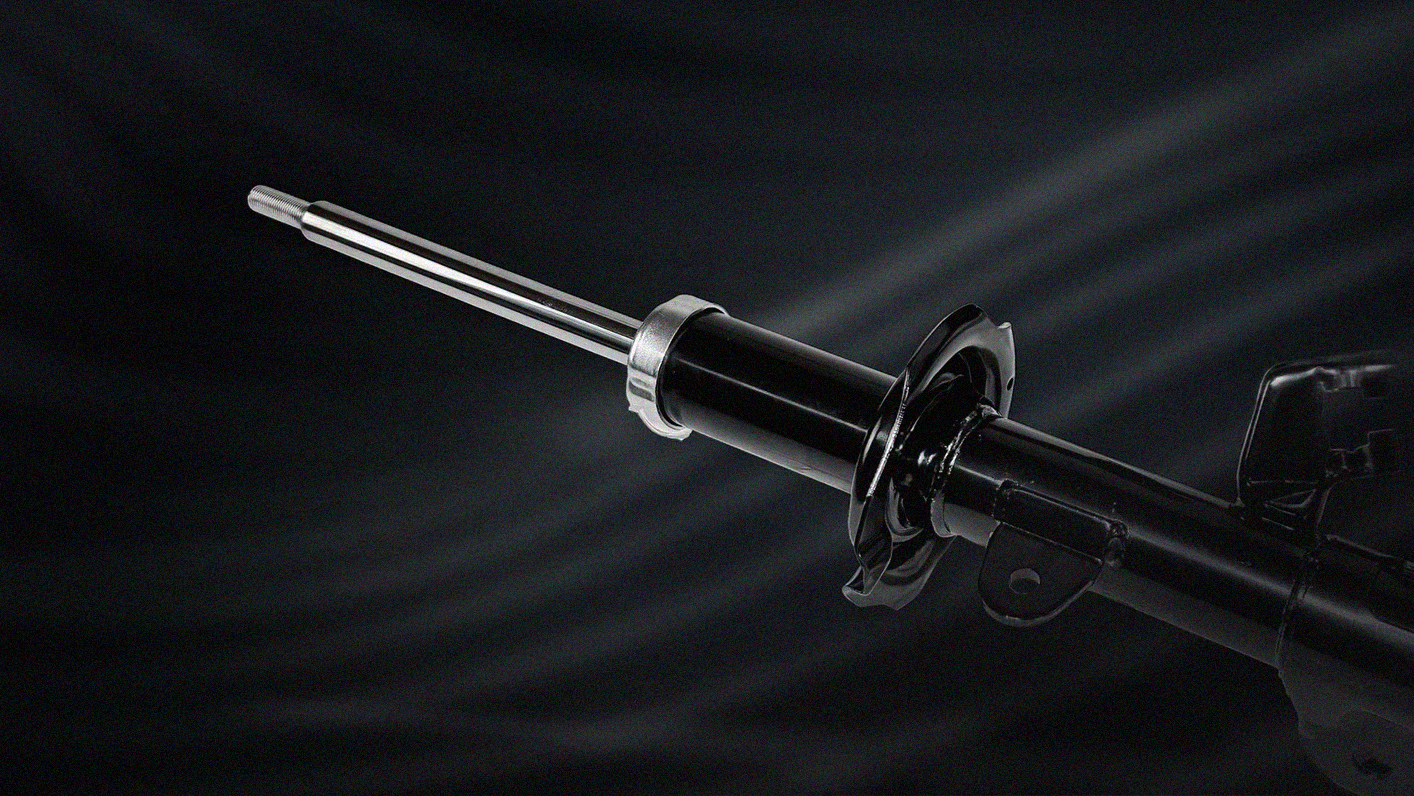 IKOMA black shock absorber on a display stand